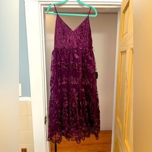 Brand new Lulus purple lace dress with belt